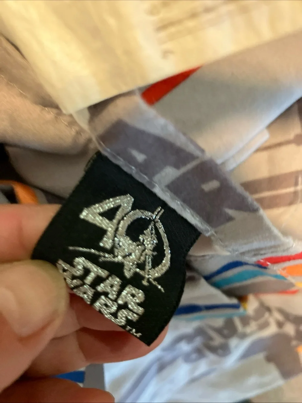 Star Wars Kids Bib in Light Blue with Rainbow Stripes